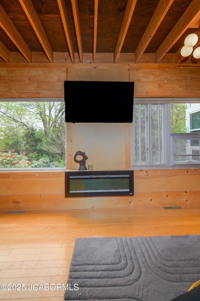 interior details with visible vents and wood walls