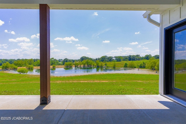 5306 Tebbetts View Dr, Tebbetts, MO 65080 - view of patio / terrace featuring a water view and view of scattered trees