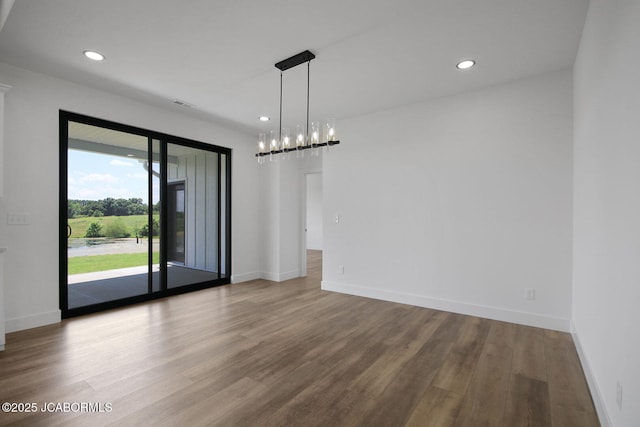 5306 Tebbetts View Dr, Tebbetts, MO 65080 - unfurnished room featuring wood finished floors and recessed lighting