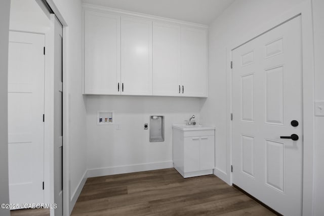 5306 Tebbetts View Dr, Tebbetts, MO 65080 - laundry room with hookup for a washing machine, hookup for an electric dryer, cabinet space, and dark wood-type flooring