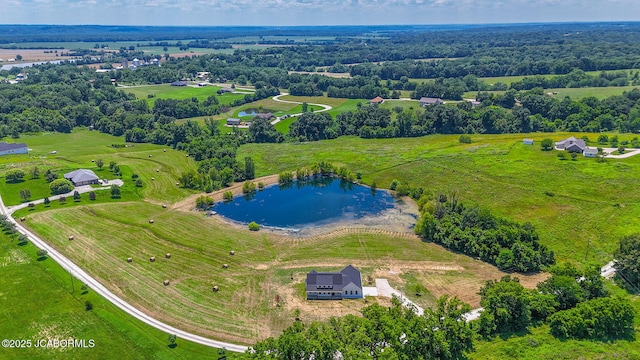 5306 Tebbetts View Dr, Tebbetts, MO 65080 - aerial view of property and surrounding area with a nearby body of water