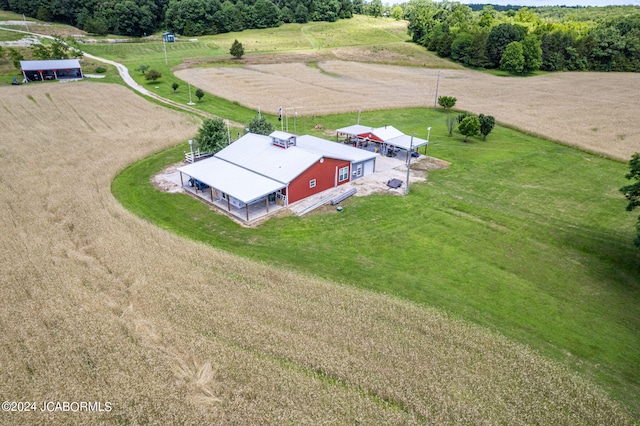 bird's eye view featuring a rural view