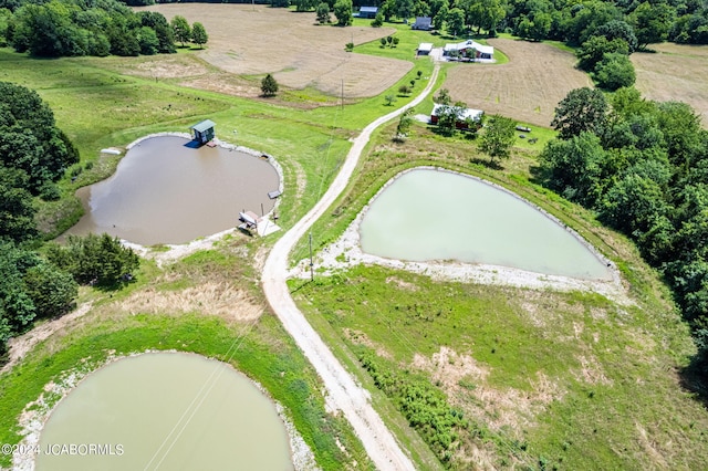 bird's eye view featuring a rural view