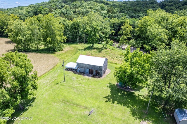 bird's eye view featuring a rural view