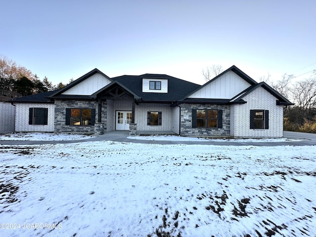 view of front of home with french doors