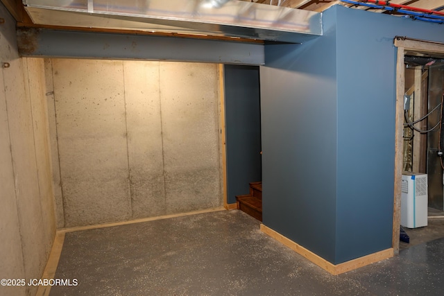 view of basement