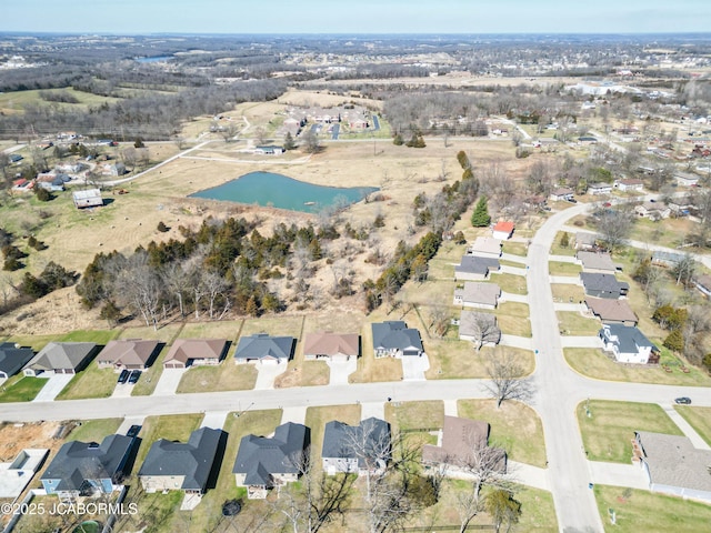 drone / aerial view with a residential view