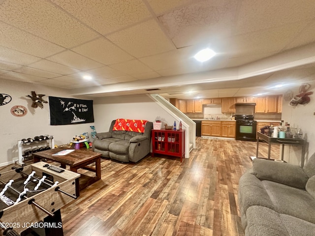 405 Lorene St, California, MO 65018 - living room featuring light wood finished floors and stairs
