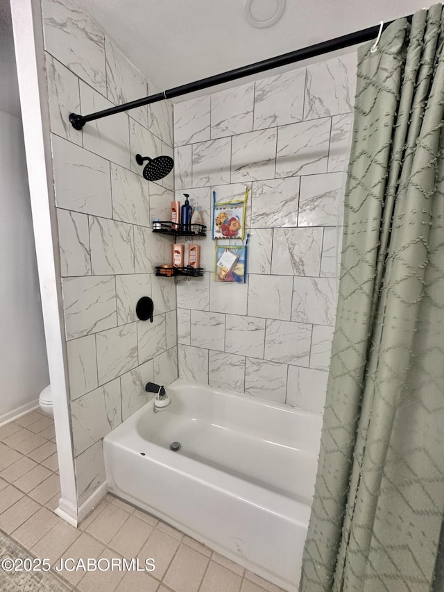 405 Lorene St, California, MO 65018 - full bath with shower / bath combo and tile patterned flooring