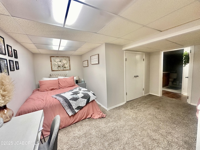 405 Lorene St, California, MO 65018 - bedroom featuring a paneled ceiling and carpet flooring