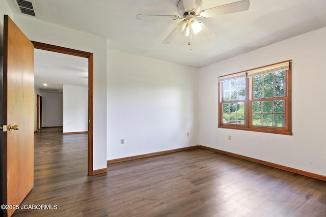 3861 State Road H, Fulton, MO 65251 - spare room featuring dark wood finished floors and a ceiling fan