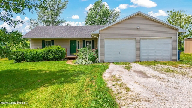 3861 State Road H, Fulton, MO 65251 - ranch-style home featuring driveway, a front yard, and an attached garage