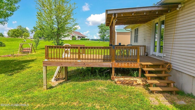 3861 State Road H, Fulton, MO 65251 - wooden terrace featuring a lawn