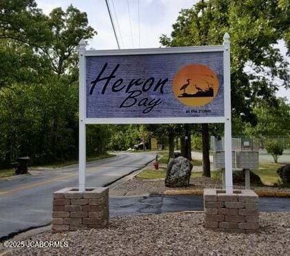 view of community sign