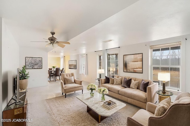 31500 Skyline Dr, California, MO 65018 - living area featuring ceiling fan