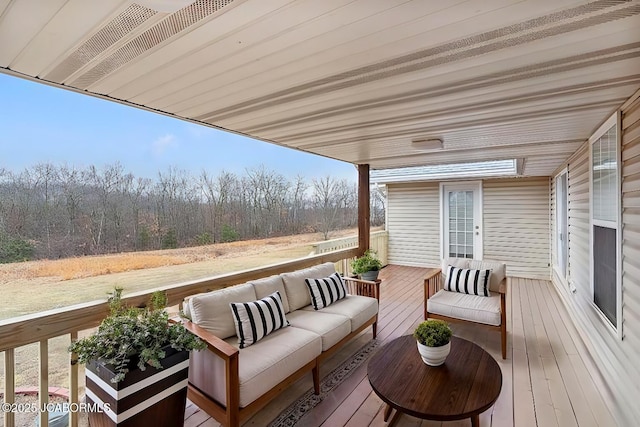 31500 Skyline Dr, California, MO 65018 - wooden deck featuring outdoor lounge area
