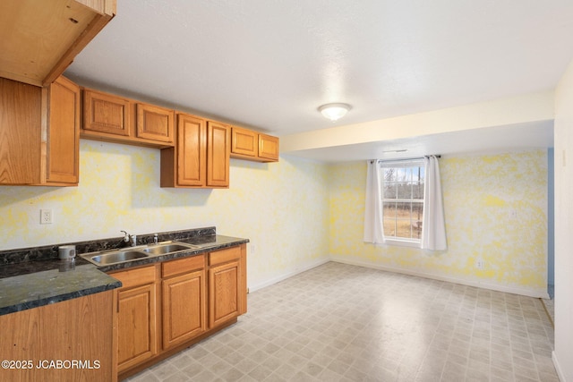 31500 Skyline Dr, California, MO 65018 - kitchen with light floors and brown cabinetry