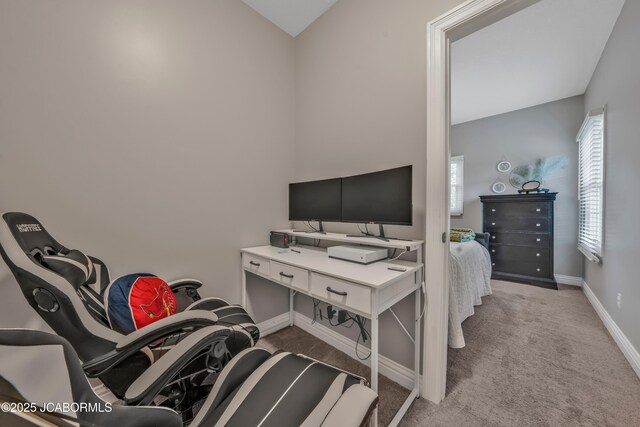 1503 State Highway Z, Centertown, MO 65023 - carpeted home office featuring baseboards and lofted ceiling