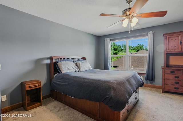 5004 Bates Creek Ct, Columbia, MO 65201 - bedroom featuring light colored carpet and ceiling fan
