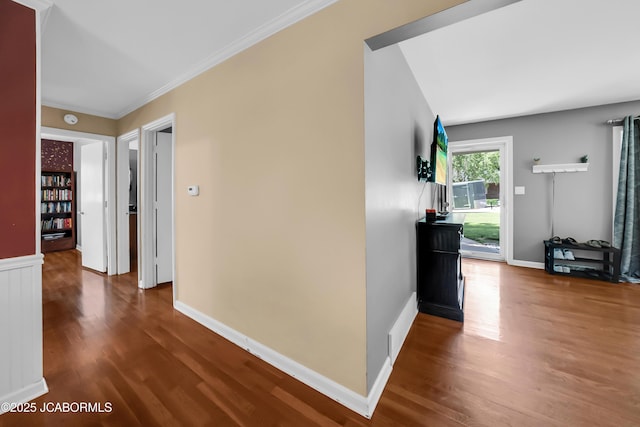 2213 Tanner Bridge Rd, Jefferson City, MO 65101 - hall with wood finished floors and ornamental molding