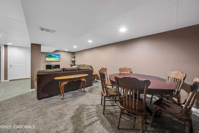 2213 Tanner Bridge Rd, Jefferson City, MO 65101 - carpeted dining area with recessed lighting and baseboards