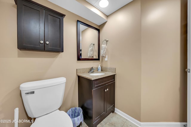 2213 Tanner Bridge Rd, Jefferson City, MO 65101 - half bathroom with vanity and tile patterned flooring