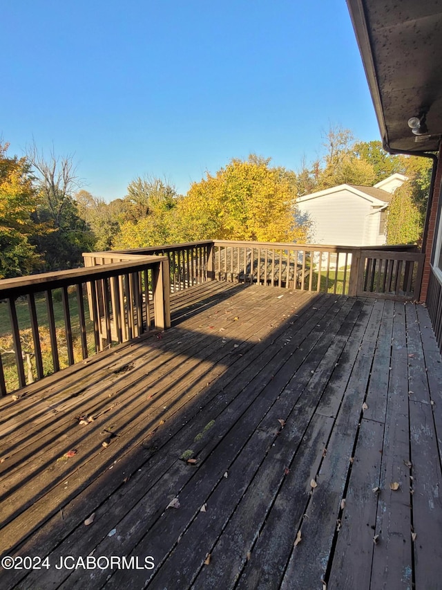 view of wooden deck