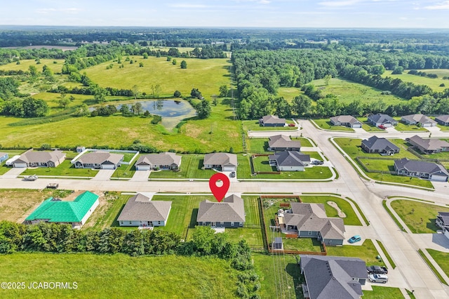 5111 Democracy Dr, Ashland, MO 65010 - aerial view of residential area featuring a large body of water