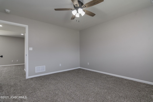 5705 Summerfield Ct, Jefferson City, MO 65109 - carpeted spare room with ceiling fan, a smoke detector, and recessed lighting