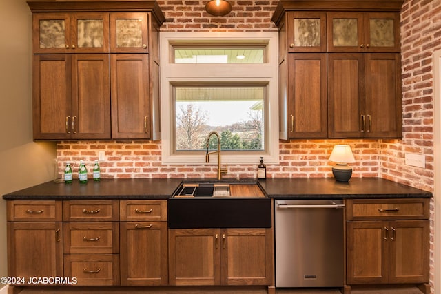 kitchen with dishwasher and sink