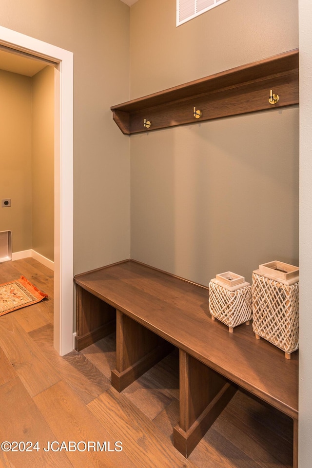 mudroom featuring hardwood / wood-style flooring