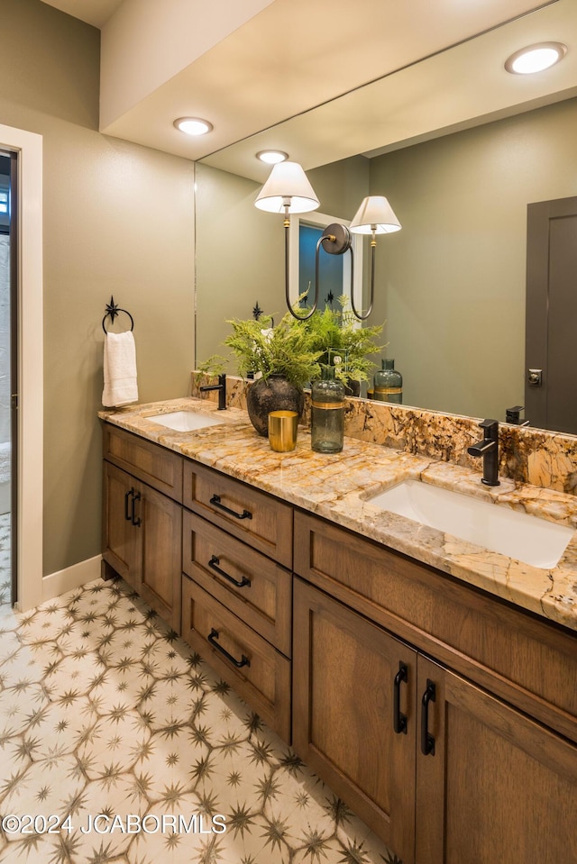 bathroom with vanity