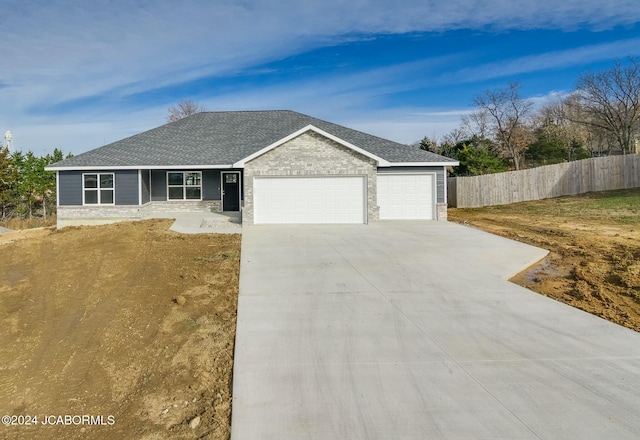 ranch-style house with a garage