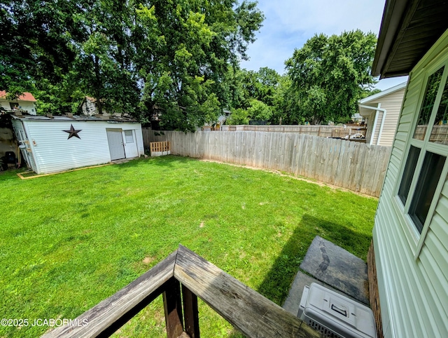 5416 S Brooks Dr, Jefferson City, MO 65109 - fenced backyard featuring a shed