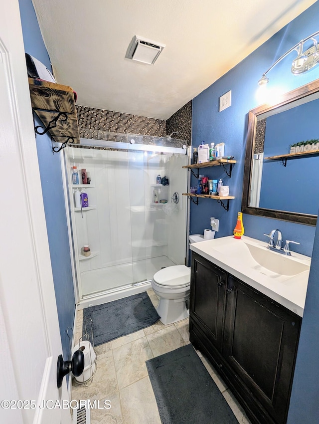 5416 S Brooks Dr, Jefferson City, MO 65109 - bathroom featuring a shower stall and vanity