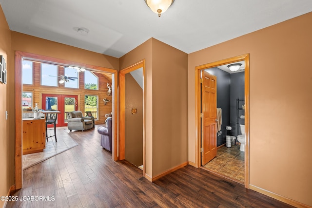 4604 County Rd 115, Fulton, MO 65251 - corridor with dark wood finished floors and baseboards