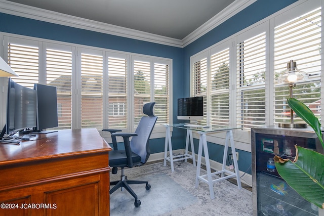 office with crown molding