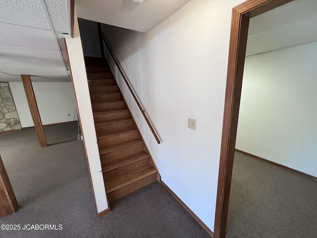 2362 County Road 4032, Holts Summit, MO 65043 - stairs featuring carpet floors and a paneled ceiling