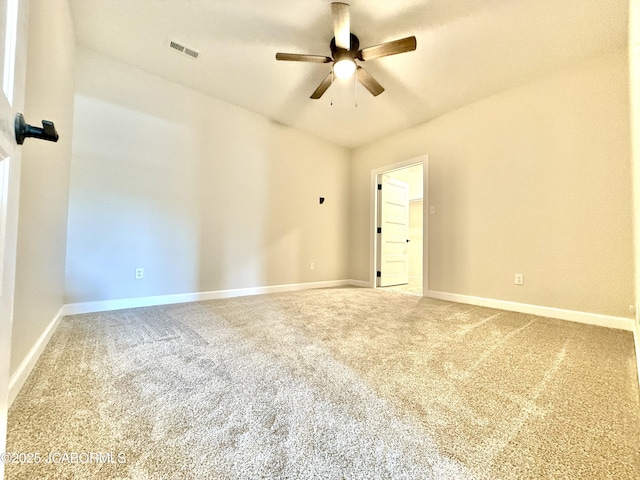 5519 Kenview Dr, Jefferson City, MO 65109 - carpeted spare room with visible vents, baseboards, and a ceiling fan