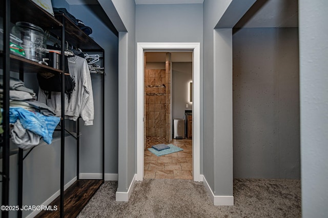 view of walk in closet