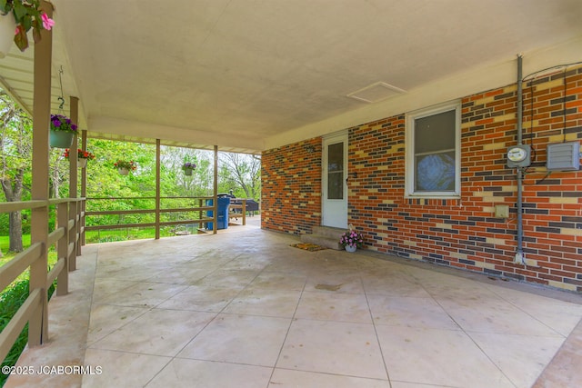 view of patio / terrace with a porch