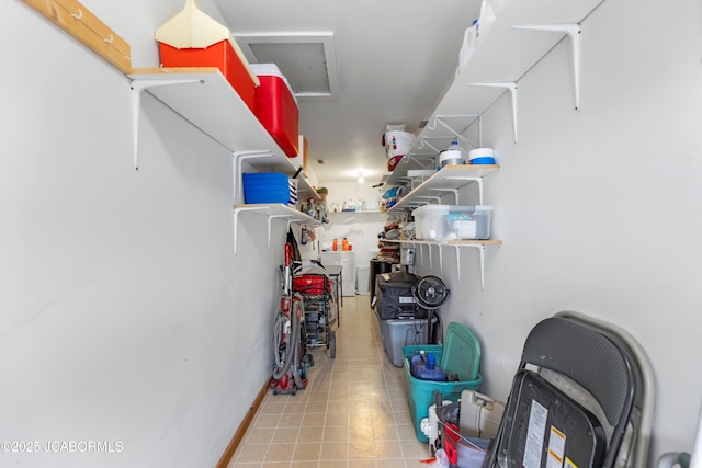 view of storage area