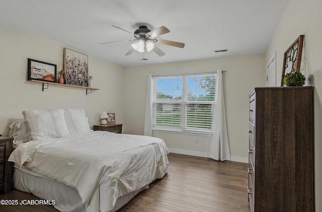 5112 Melissa Dr, Columbia, MO 65202 - bedroom featuring wood finished floors and ceiling fan