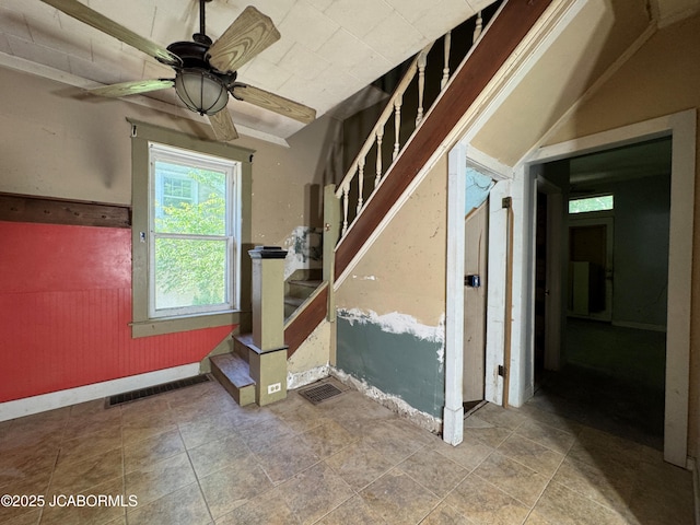 204 Havana St, Jefferson City, MO 65109 - staircase with ceiling fan