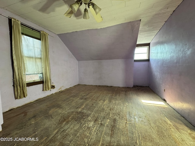 204 Havana St, Jefferson City, MO 65109 - additional living space featuring lofted ceiling, hardwood / wood-style floors, and a ceiling fan