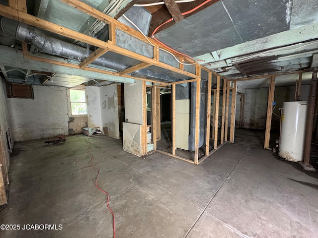 204 Havana St, Jefferson City, MO 65109 - basement featuring gas water heater and heating unit