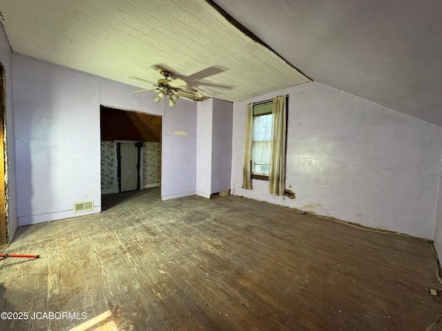 204 Havana St, Jefferson City, MO 65109 - unfurnished room with a ceiling fan, wood finished floors, and lofted ceiling