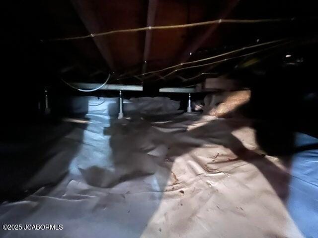 view of inside crawl space