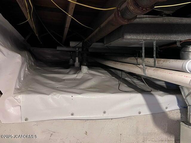 view of inside crawl space