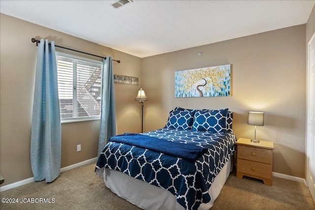 view of carpeted bedroom